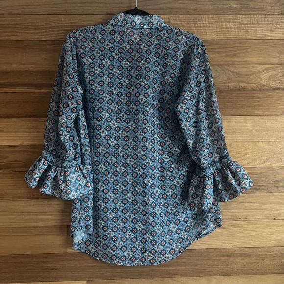 Gretchen Scott Ruffle Sleeve Priss Blouse - Picture 4 of 4